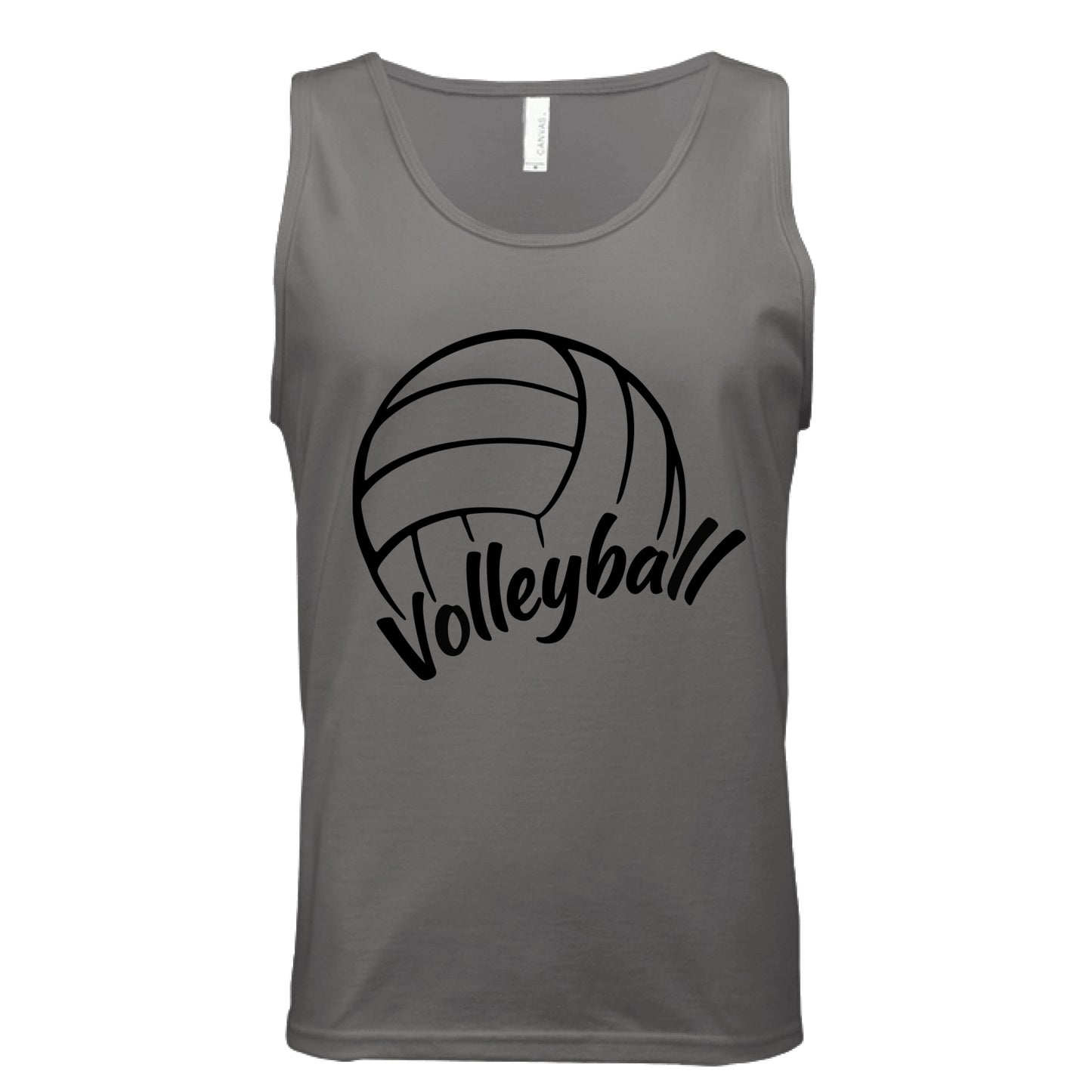 Volleyball Dad Life – Supportive Parent Pride Tank Top DARK GREY - FRONT