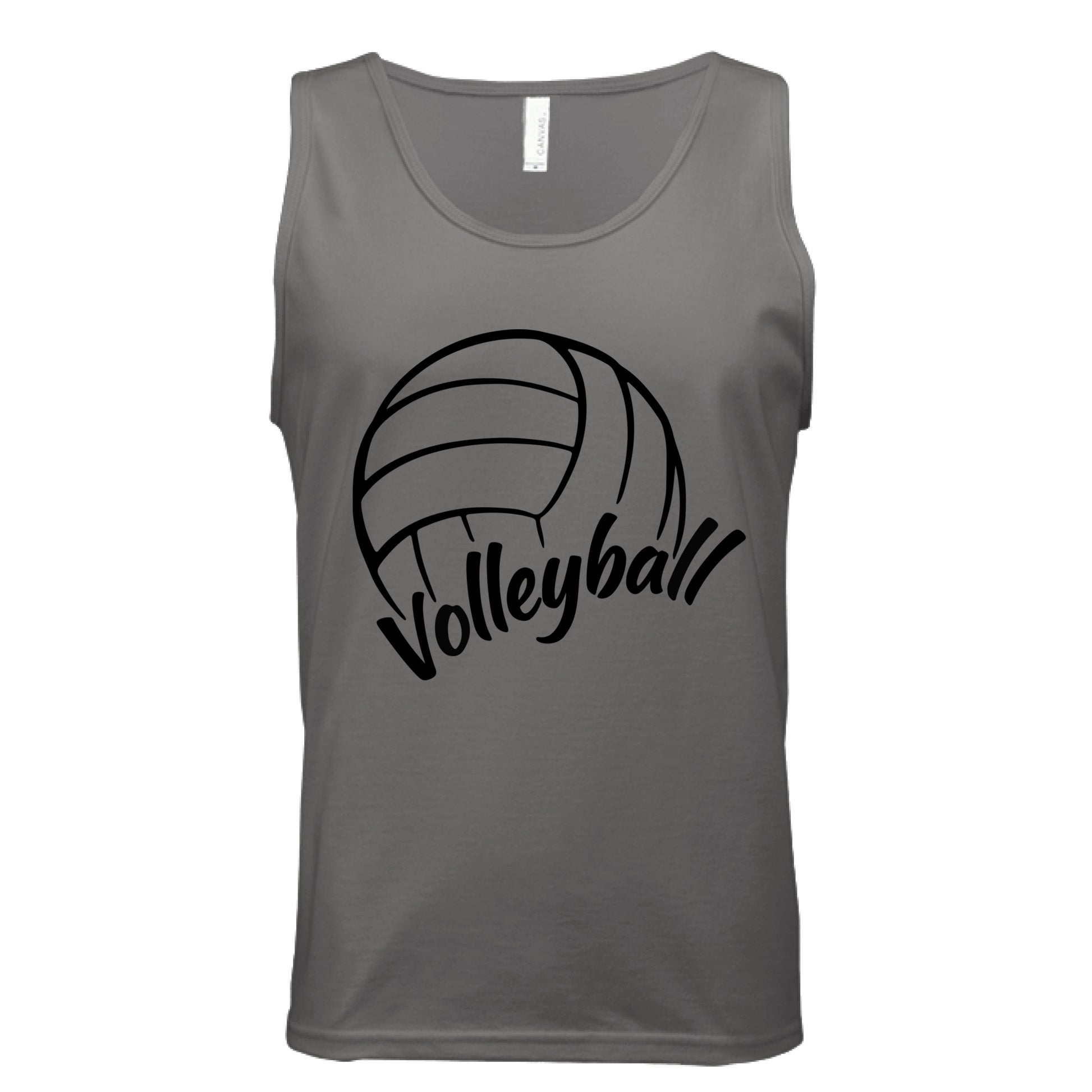 Volleyball Dad Life – Supportive Parent Pride Tank Top DARK GREY - FRONT