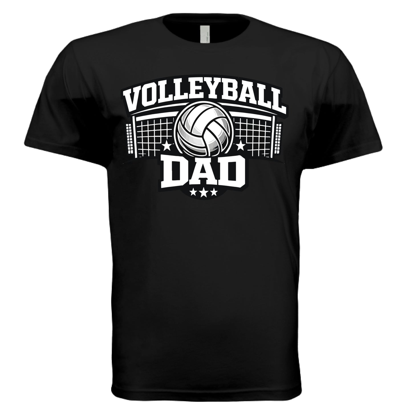 Volleyball Dad T-Shirt – Proud Sports Dad Graphic Tee BLACK - FRONT