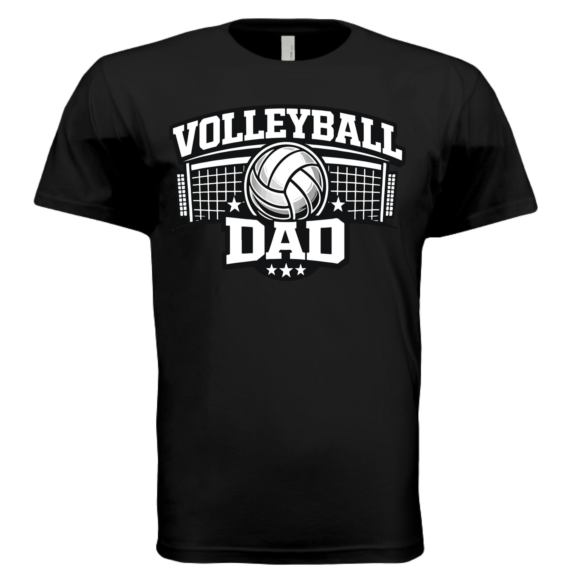 Volleyball Dad T-Shirt – Proud Sports Dad Graphic Tee BLACK - FRONT