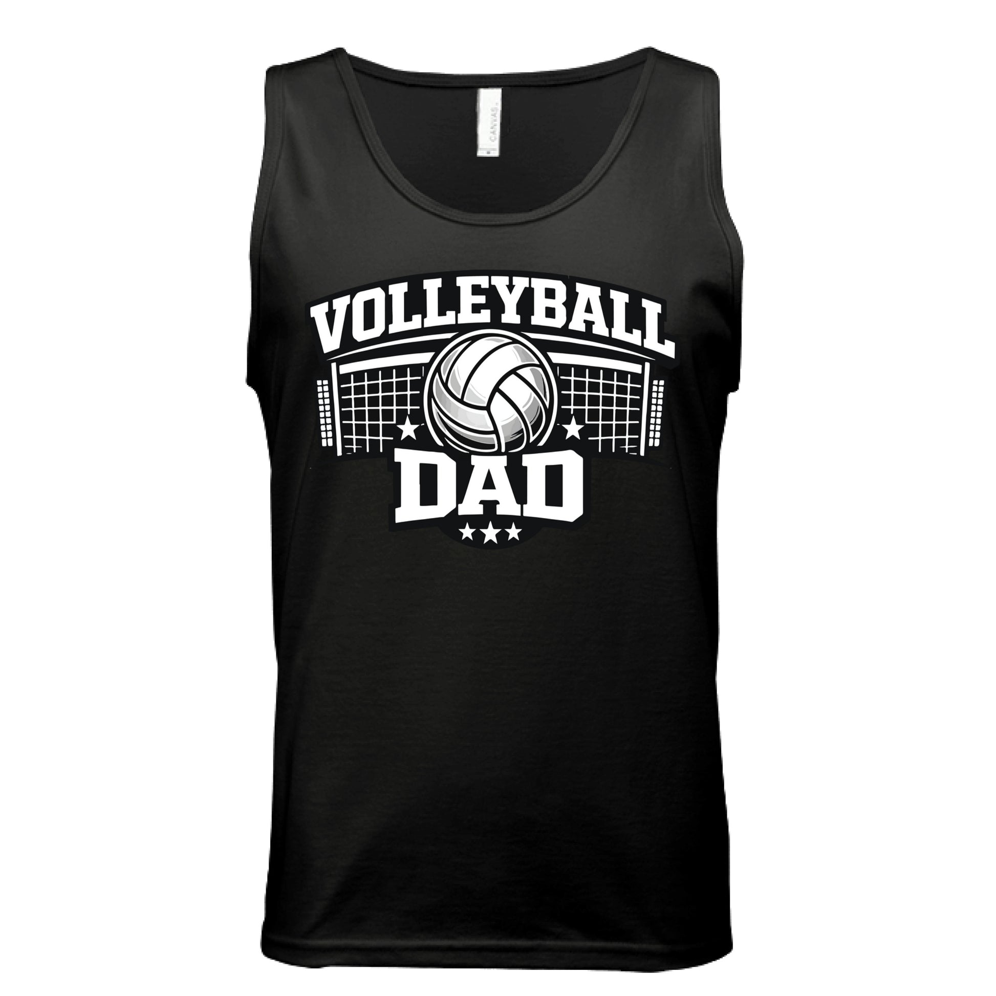 Volleyball Dad Tank Top– Proud Sports Dad Graphic Tank Top BLACK - FRONT