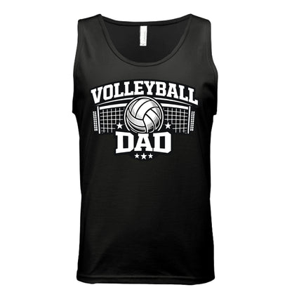 Volleyball Dad Tank Top– Proud Sports Dad Graphic Tank Top BLACK - FRONT