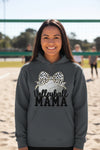 Volleyball Mama Bow Vibes – Cute & Trendy Game Day Style HoodieDARK HEATHER - SF500 - FRONT