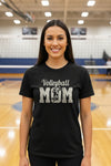 Volleyball Mom Bold Vintage T-Shirt– Competitive Spirit Sports Parent Style BLACK - FRONT