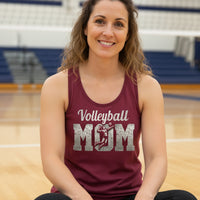 Volleyball Mom Bold Vintage Tank Top– Competitive Spirit Sports Parent Style Scarlet - FRONT