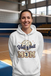 Volleyball Mom Heartbeat Hoodie Proud Sports Family Design WHITE - SF500 - FRONT