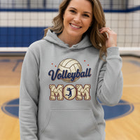 Volleyball Mom Heartbeat Hoodie Proud Sports Family Design SPORT GREY - SF500 - FRONT