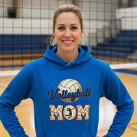 Volleyball Mom Heartbeat Hoodie Proud Sports Family Design Royal - SF500 - FRONT