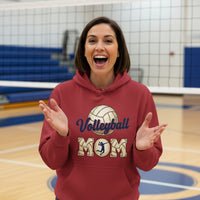 Volleyball Mom Heartbeat Hoodie Proud Sports Family Design RED - SF500 - FRONT
