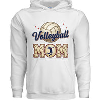 Volleyball Mom Heartbeat Hoodie Proud Sports Family Design WHITE- SF500 - FRONT
