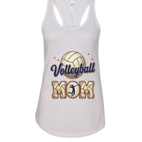Volleyball Mom Heartbeat Tank Top Proud Sports Family Design White - N1533 - FRONT