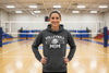 Volleyball Mom Hoodie – Cute & Bold Volleyball Fan Design DARK HEATHER - FRONT