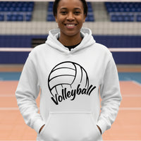 Volleyball Mom Life – Supportive Parent Pride Hoodie WHITE - FRONT