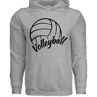 Volleyball Mom Life – Supportive Parent Pride Hoodie SPORT GREY - FRONT