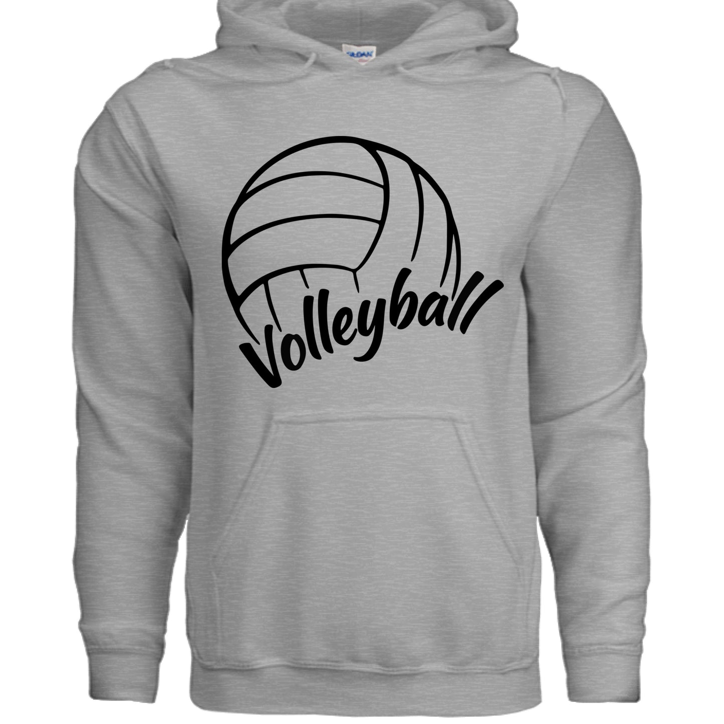 Volleyball Mom Life – Supportive Parent Pride Hoodie SPORT GREY - FRONT