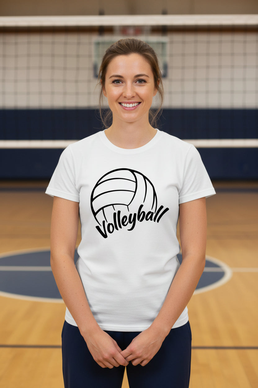 Volleyball Mom Life – Supportive Parent Pride T-Shirt WHITE - FRONT