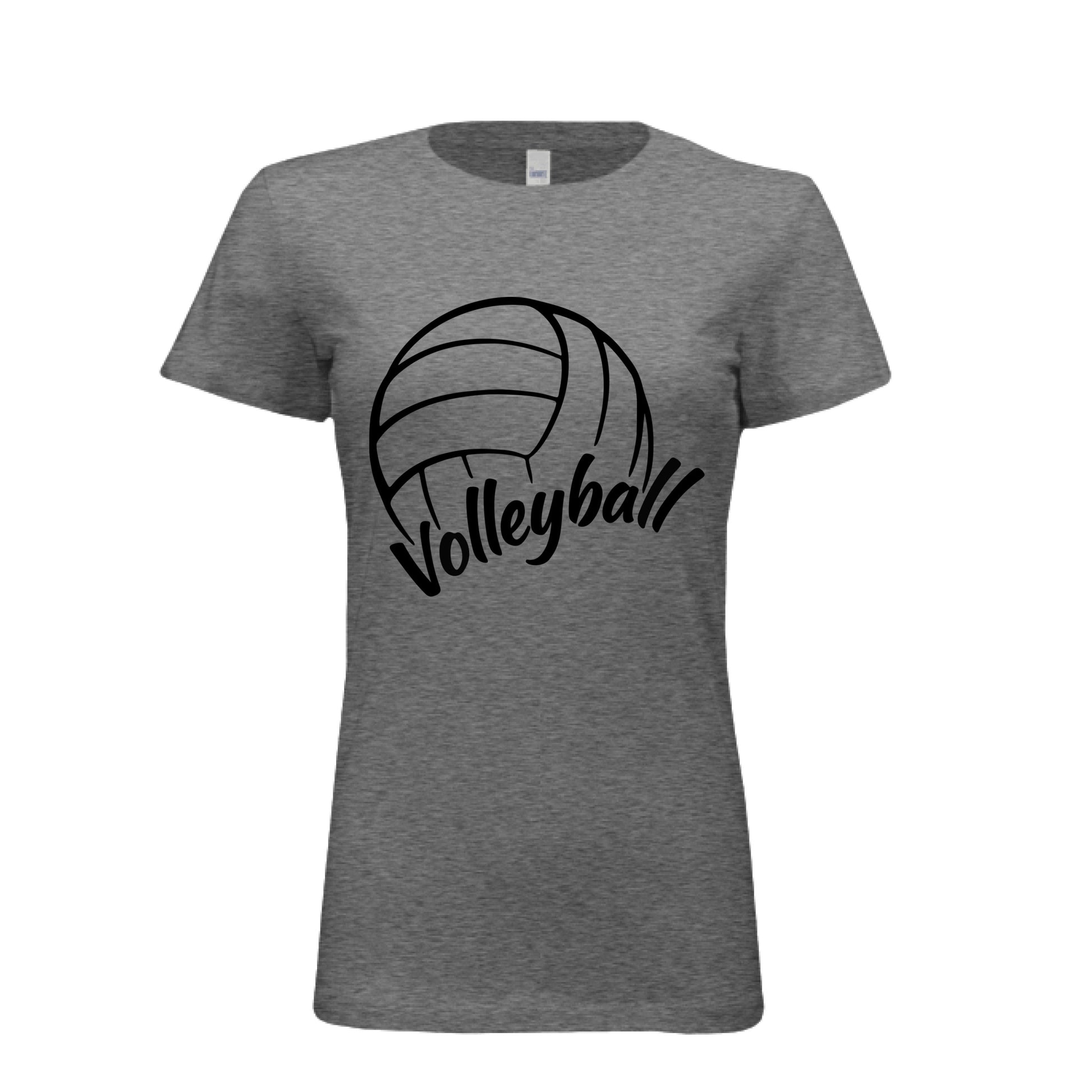 Volleyball Mom Life – Supportive Parent Pride T-Shirt DEEP HEATHER- FRONT