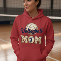 Volleyball Mom Passion Player Silhouette Design Hoodie RED - SF500 - FRONT