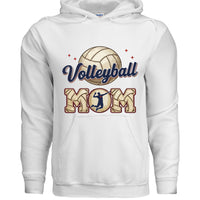 Volleyball Mom Passion Player Silhouette Design Hoodie WHITE - SF500 - FRONT