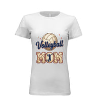 Volleyball Mom Passion Player Silhouette Design T-Shirt WHITE - 6004 - FRONT