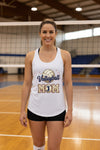 Volleyball Mom Passion Player Silhouette Design Tank Top White - N1533 - FRONT