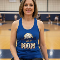 Volleyball Mom Passion Player Silhouette Design Tank Top Royal - N1533 - FRONT