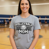 Volleyball Mom T-Shirt – Cute & Bold Volleyball Fan Design ATHLETIC HEATHER - FRONT