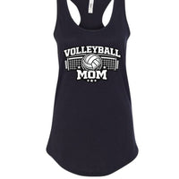 Volleyball Mom Tank Top – Cute & Bold Volleyball Fan Design Black - FRONT