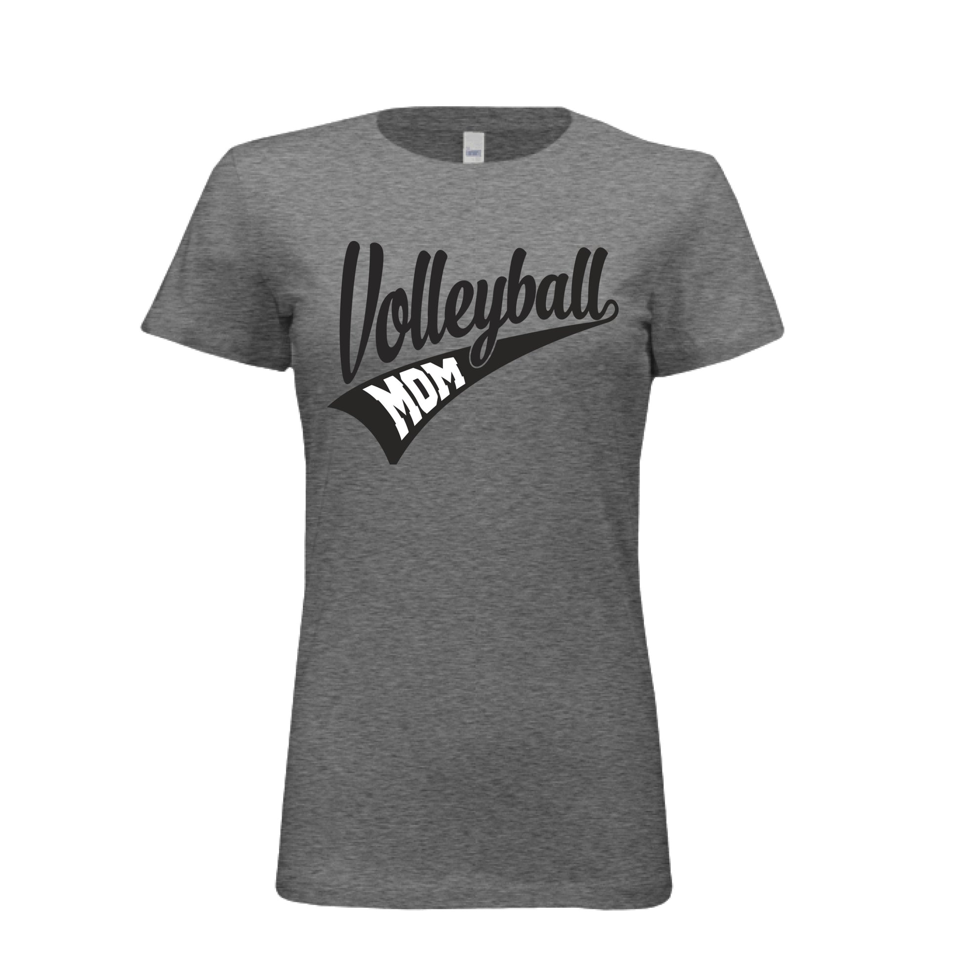 Volleyball Mom Vibes – Stylish Sports Parent Pride Statement T-Shirt DEEP HEATHER - FRONT