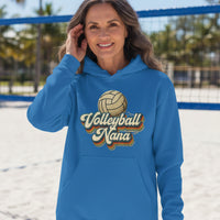 Volleyball Nana Groovy Retro Sports Family Fan Hoodie Royal - SF500 - FRONT